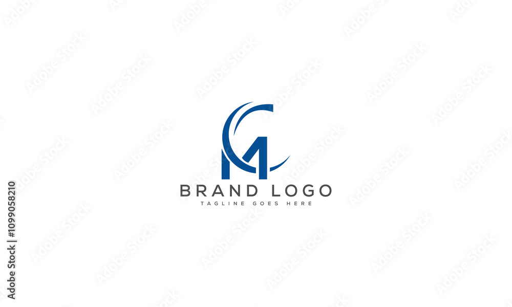 Obraz premium letter CM logo design vector template design for brand.