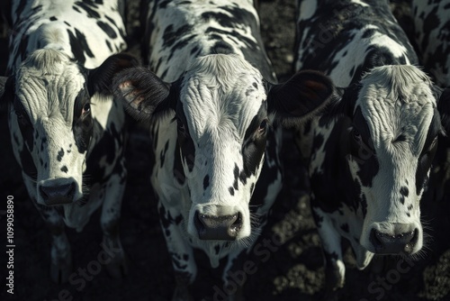 Black and White Cow Herd