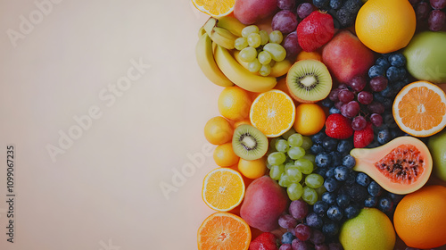 healthy fruits and eating for weight loss For athletes or exercisers teen On the background there is free space for text. photo