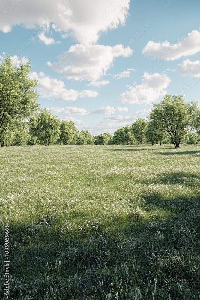 Fototapeta premium Field and Trees