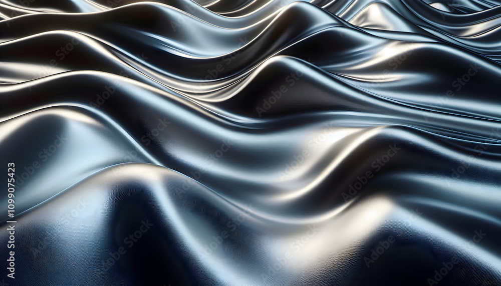 Fabric Smooth Metallic Silver Fabric Texture Background With A Wavy fabric-smooth-metallic-silver-fabric-texture-background-with-a-wavy