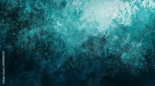 Teal blue green white black blurred abstract gradient background grainy noise texture glowing light large banner