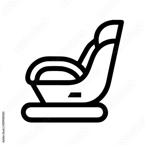 Car seat line icon. Vector illustration 