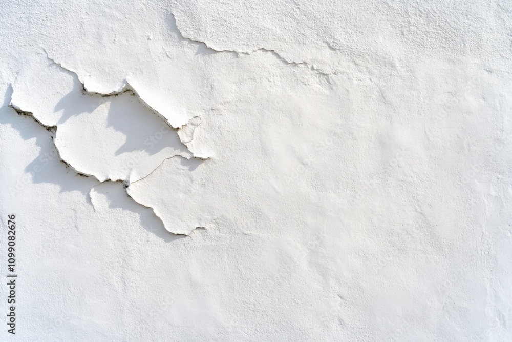 Obraz premium cracked white wall texture for background or design