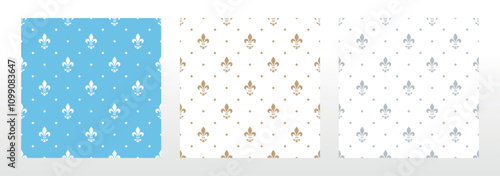 Collection of flower geometric patterns. Seamless vector backgrounds. Colored ornaments. Ornament for fabric, wallpaper, packaging. Decorative prints