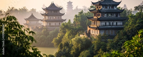 The Kaiping Diaolou, fortified multi-story towers with unique architecture photo