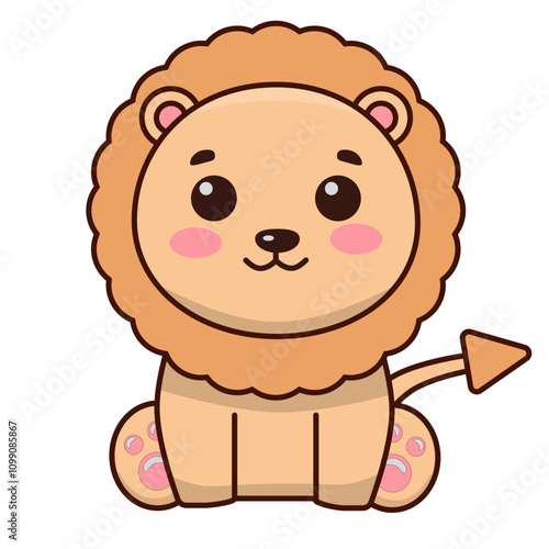 cute lion vector illustration