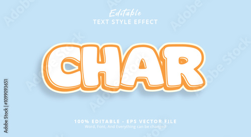 Char Editable text effect