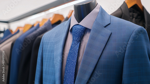 Sharp Blue Suit on Display:...