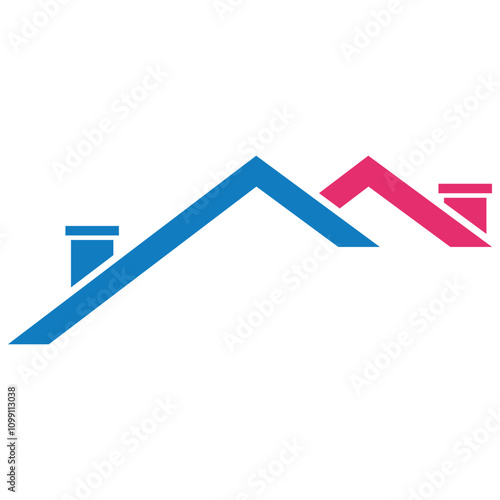 House roof icon vector, home roof icon, rooftop icon vector in flat style illustration isolated on white background.