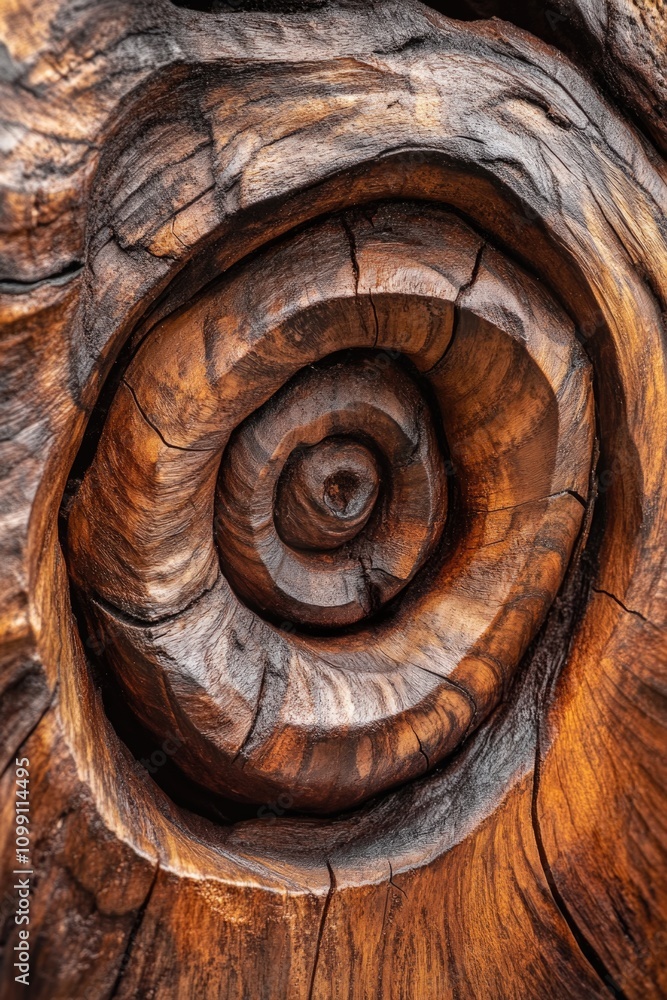 Fototapeta premium Wooden Spiral Sculpture