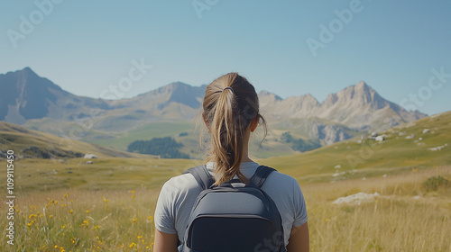Woman Gazing at Mountain La...