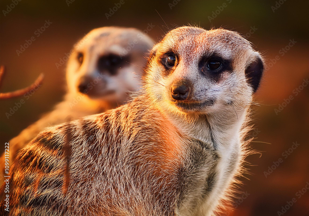 Fototapeta premium Meerkats in their natural habitat