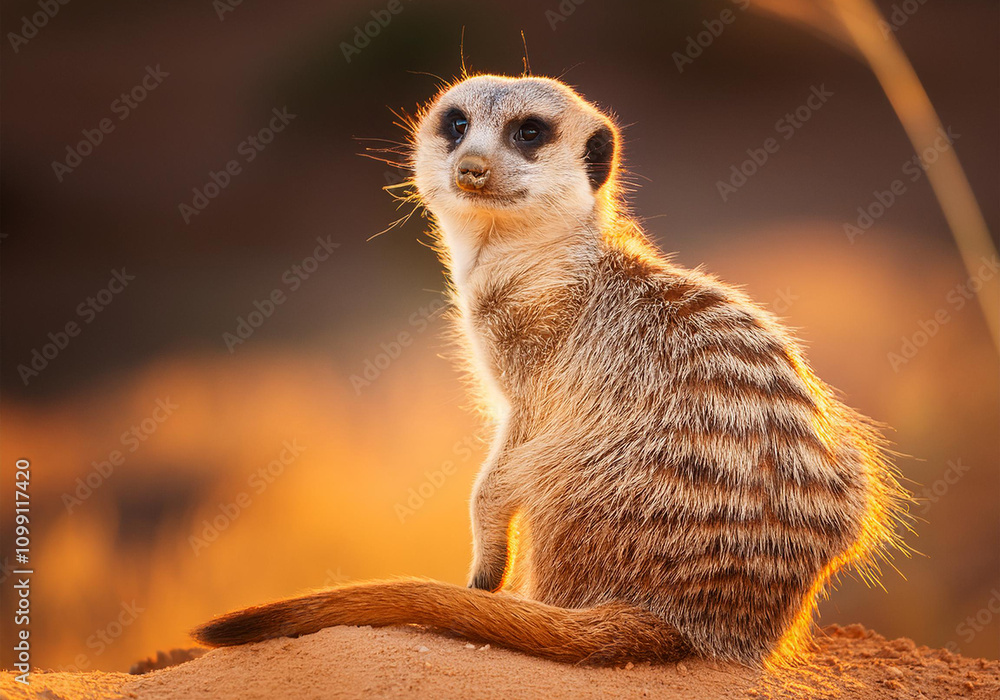 Fototapeta premium Meerkat in its natural habitat