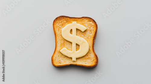 Dollar Sign Toast: A single...