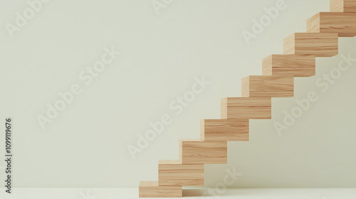 Wooden Staircase to Success...