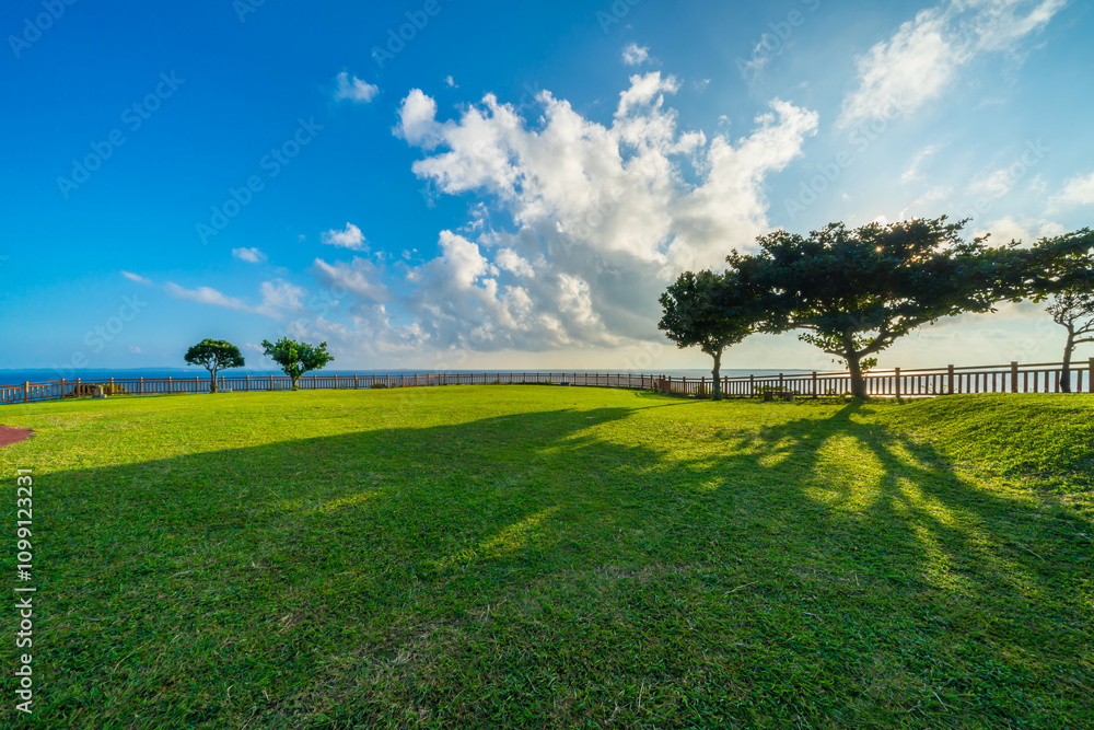 Obraz premium 夜明けの知念岬公園