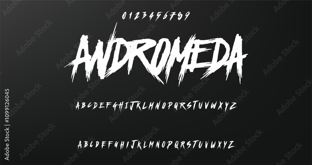 Obraz premium Handwritten Brush font for lettering quotes. Hand drawn brush style modern calligraphy.