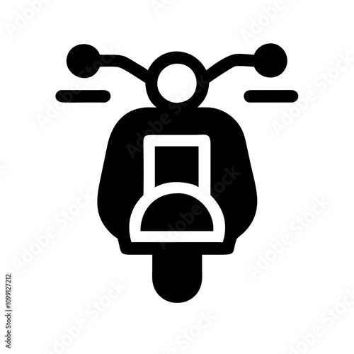 Scooter silhouette icon vector illustration 