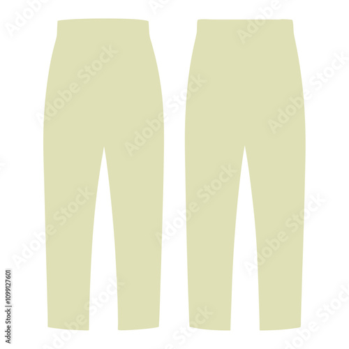 simple denim pant  flat sketch illustration