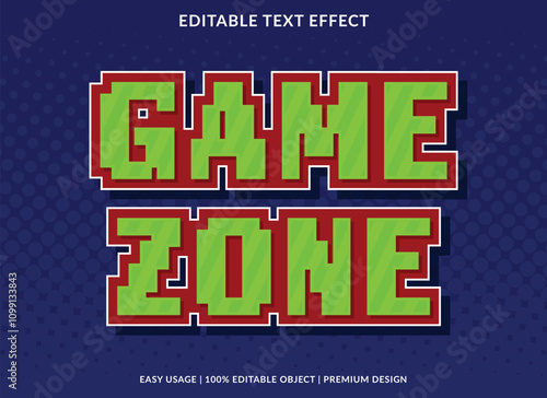 playful gaming text effect template bold logotype font style 