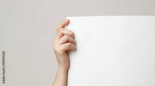 Hand Holding Blank Sign