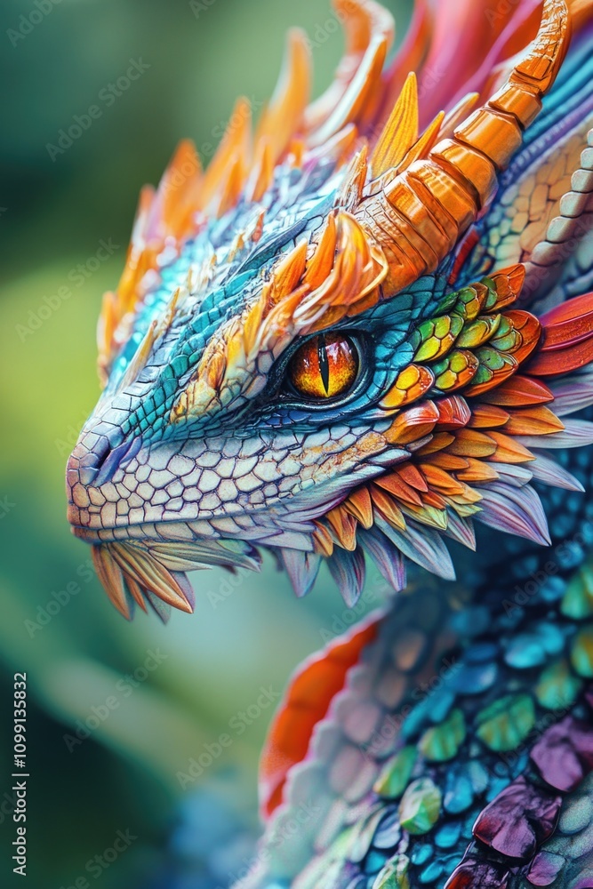 Obraz premium Dragon's Head Close Up