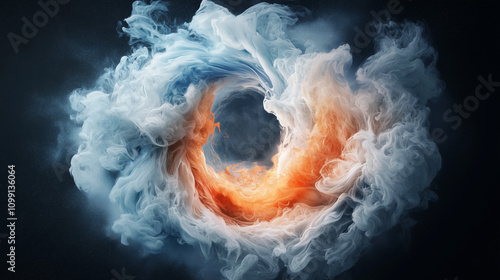 Abstract Smoke Ring:  A mes...