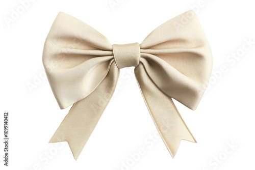 Elegant white bow decoration for gift wrapping home product photography studio aesthetics