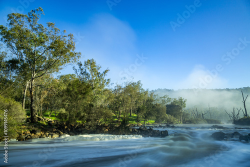 Early morning fog caresses the Avon River. photo