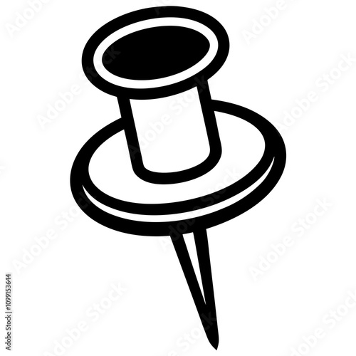 Push pin line icon 