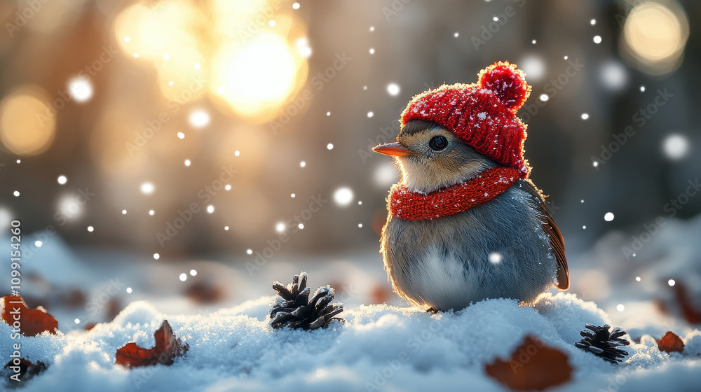 Fototapeta premium Schneemann - Weihnachtsmotiv