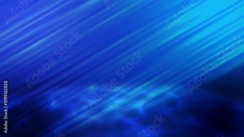 Abstract blue background of sparkling light. Calm water. Ocean waves. Glowing sparkling blue color, water movement texture.