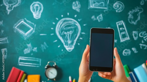 Wallpaper Mural Innovative Education Concept with Technology Background Torontodigital.ca