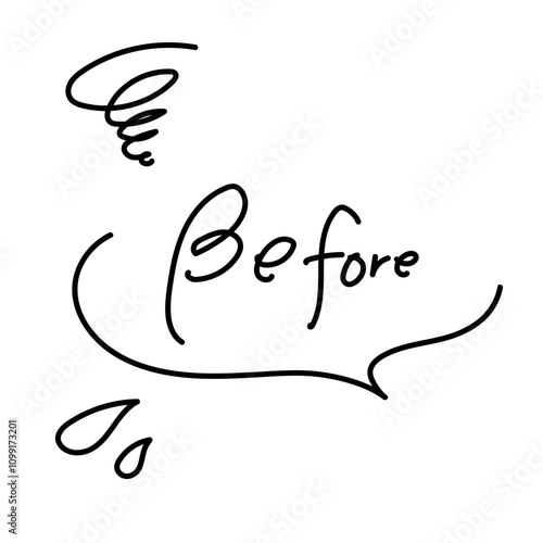beforeのかわいい手描きアイコン
