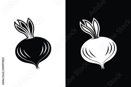 Turnip Icon. Root Vegetable Illustration for Vegetarian Food Designs