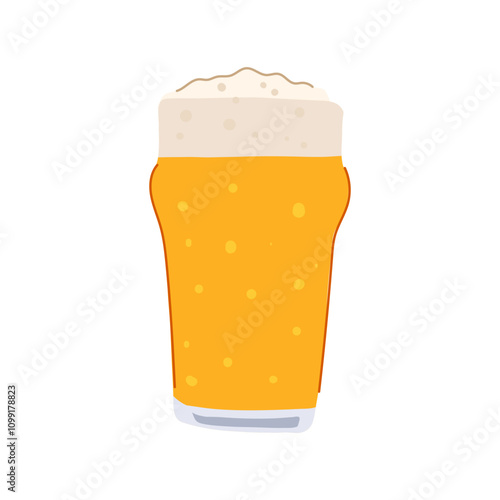 refreshing beer cup cartoon. brew ale, lager stout, ipa craft refreshing beer cup sign. isolated symbol vector illustration