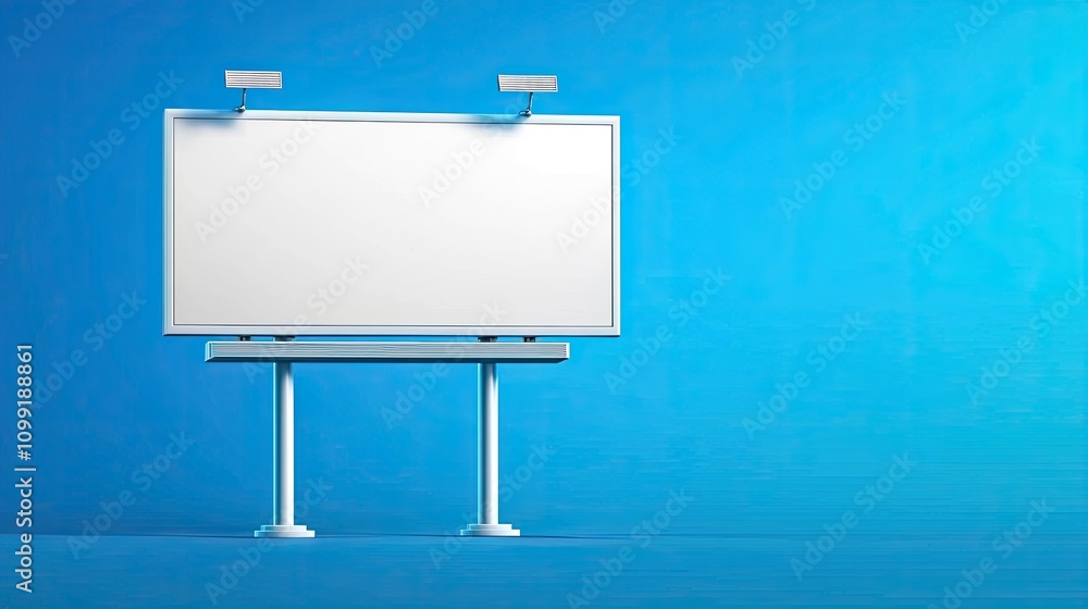 Fototapeta premium Advertising billboard displaying blank space urban environment digital media outdoor setting minimalist concept for branding