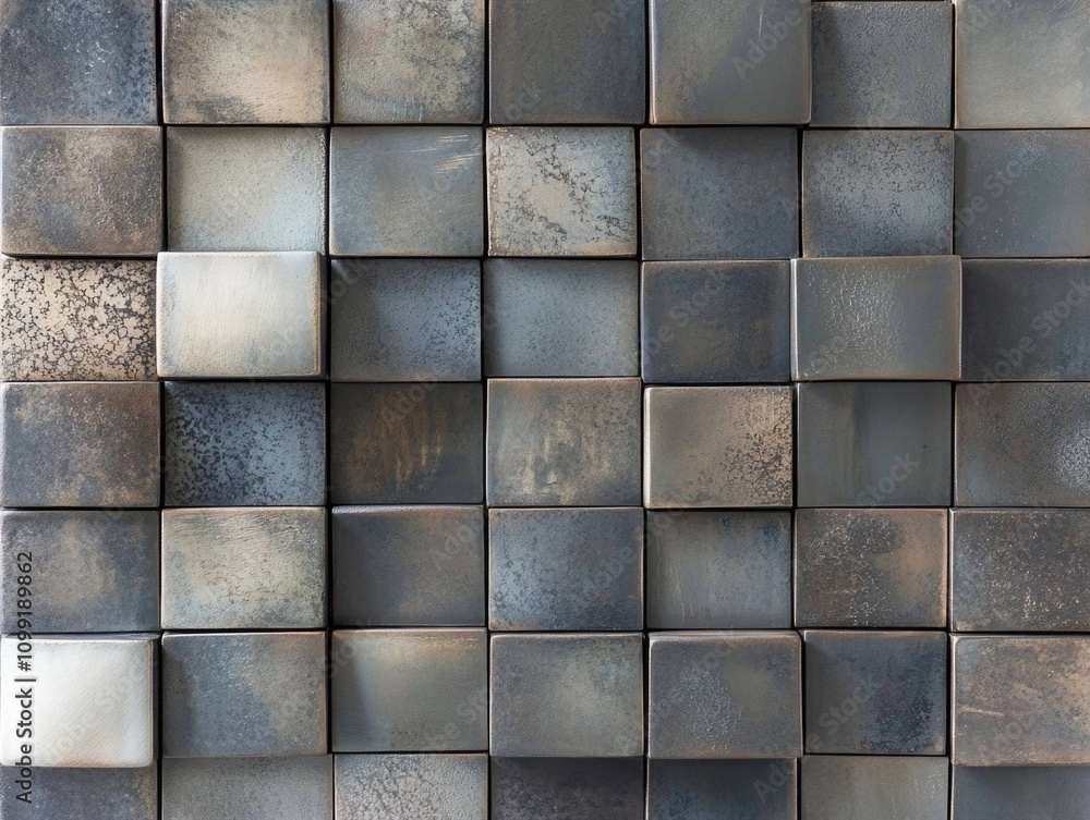 Naklejka premium Metal tile close-up