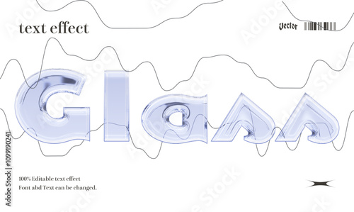 glass Vector Editable Text Effect.