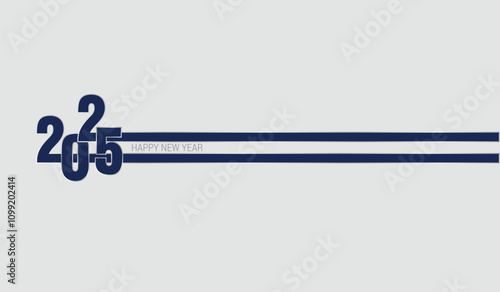 Premium vector. Happy new year 2025 design with colorful truncated number illustrations. Design for poster, banner, greeting and new year 2025. 2025 number design template. New Year social media.