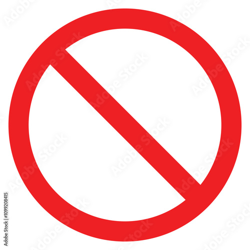 Free Download Block icon, vector red sing. No icon sing, ban, stop, no entry, no access vector illustration. - GFXLoad