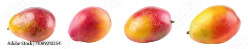 Ripe Mangoes Isolated Transparent Background PNG Image photo