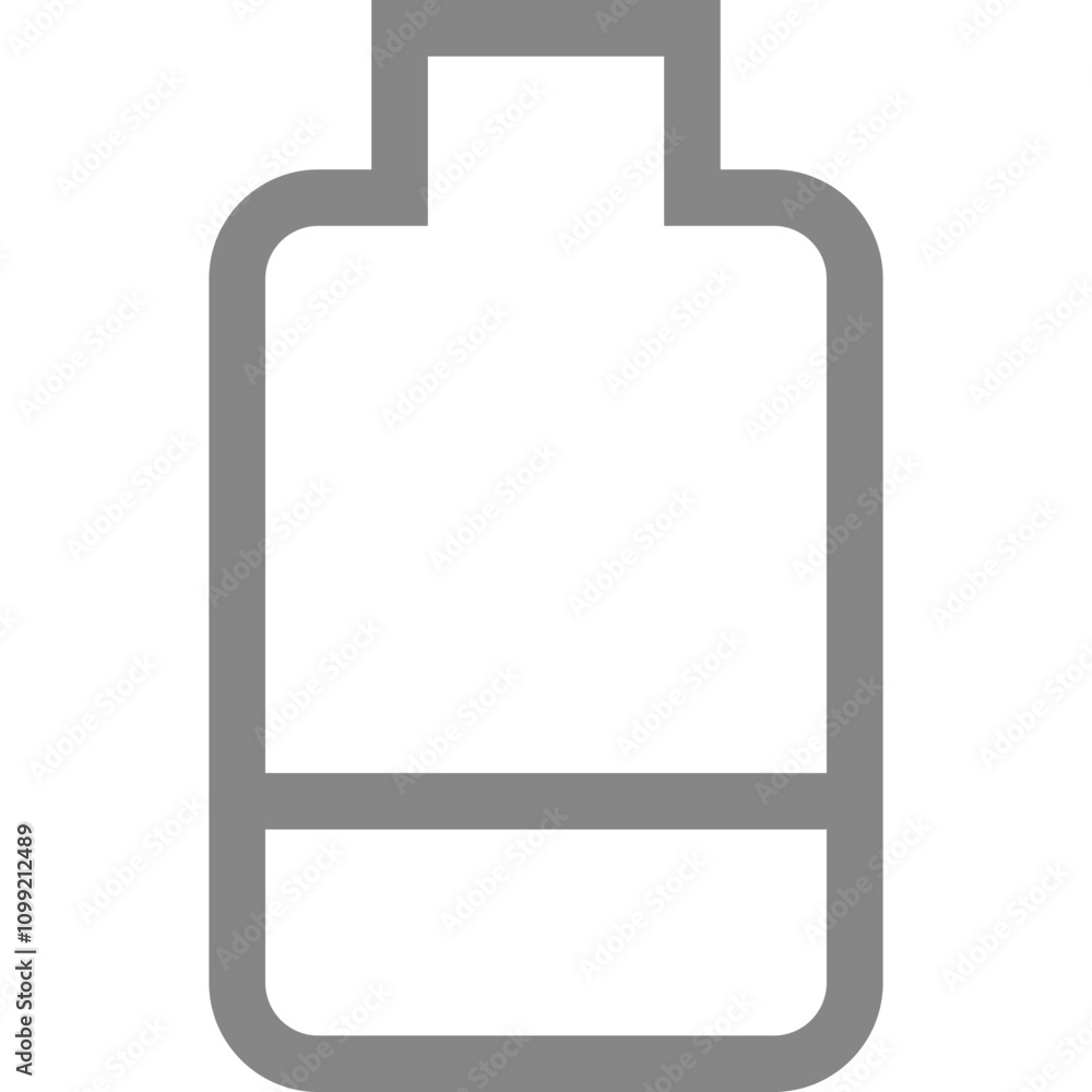 Fototapeta premium Battery icon representing low charge status displayed on a digital device screen during usage