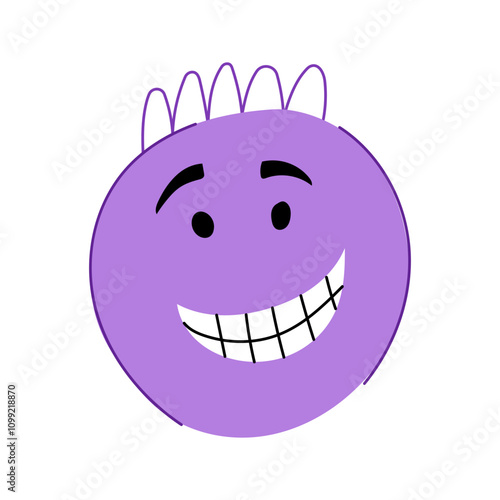 joke comic face cartoon. silly hilarious, amusement entertainment, al wacky joke comic face sign. isolated symbol vector illustration