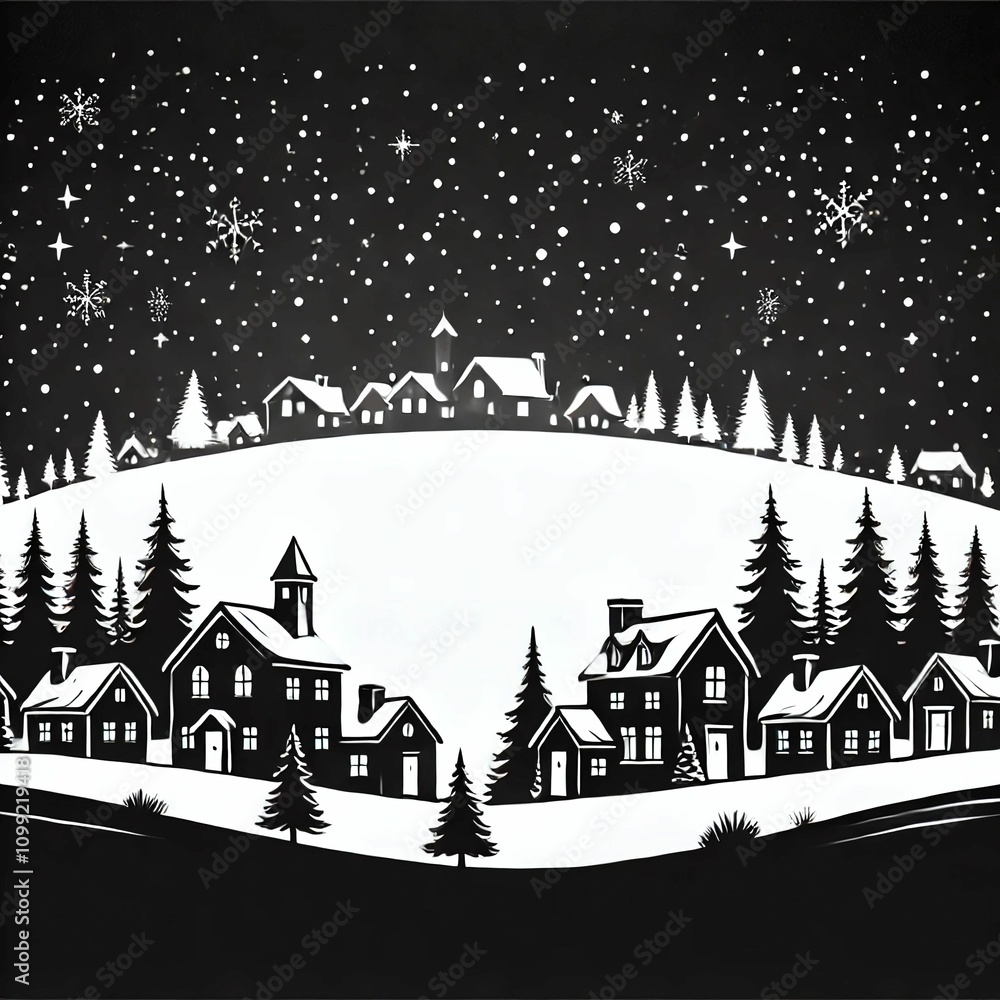 Obraz premium christmas night in various places