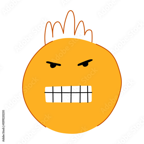 funny comic face cartoon. smile joke, silly hilarious, amusement entertainment funny comic face sign. isolated symbol vector illustration