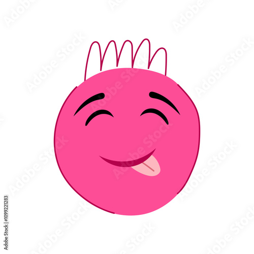 silly comic face cartoon. hilarious amusement, entertainment al, wacky whimsical silly comic face sign. isolated symbol vector illustration