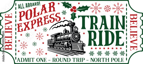 Polar Express Ticket svg, Polar Express png, Christmas sign svg, All Abroad Train Ride svg