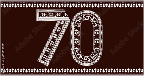 warli painting Harmony,rafted the numbers1,2,3,4,5,6,7,8,9, font to 10 in the traditional Warli font. 1 As she painted, she imagined the numbers coming to life